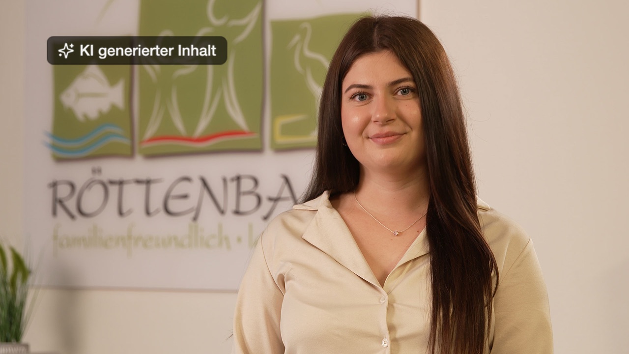 Vorschaubild: KI-generierter Video-Avatar Elena, BürgerGuide der Gemeinde Röttenbach